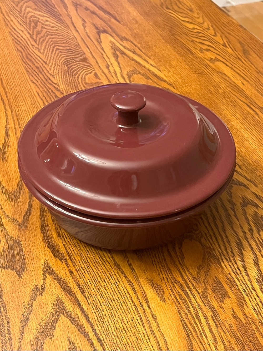 Pampered Chef Cranberry Deep Covered Baker with Lid 1.5L / 6C #1132